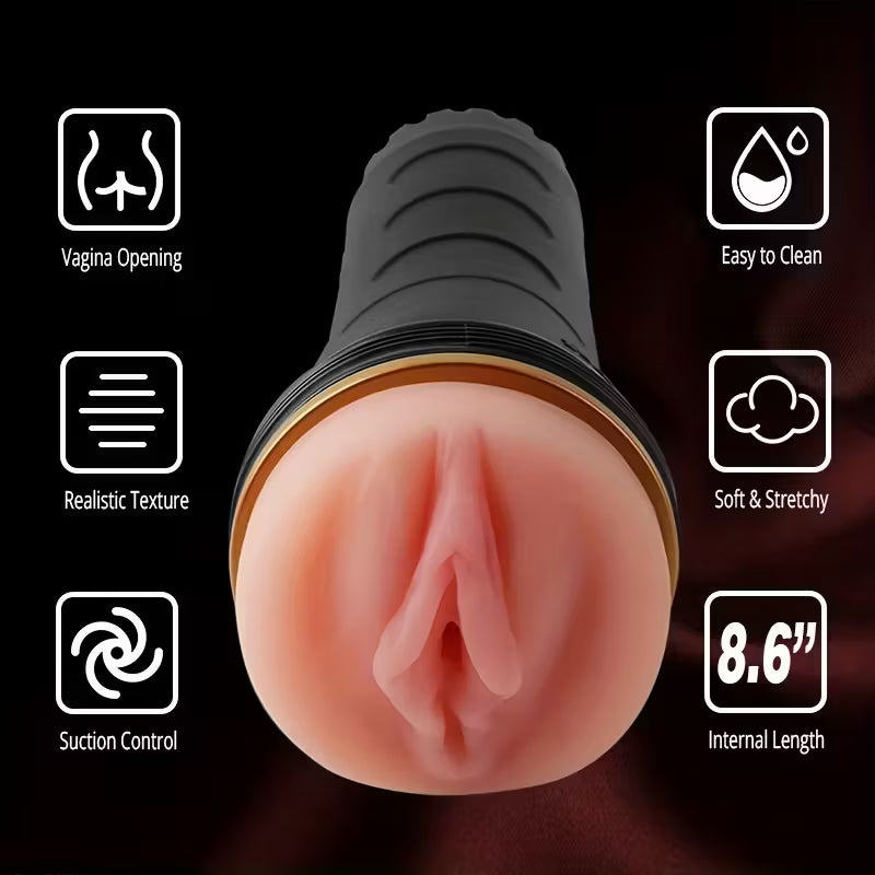 Hand Held Pocket Pussy | Suction Control Silicone Pocket Pussy/Anal