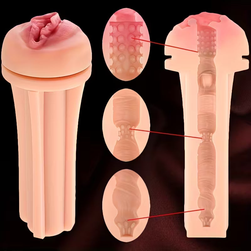 Hand Held Pocket Pussy | Suction Control Silicone Pocket Pussy/Anal