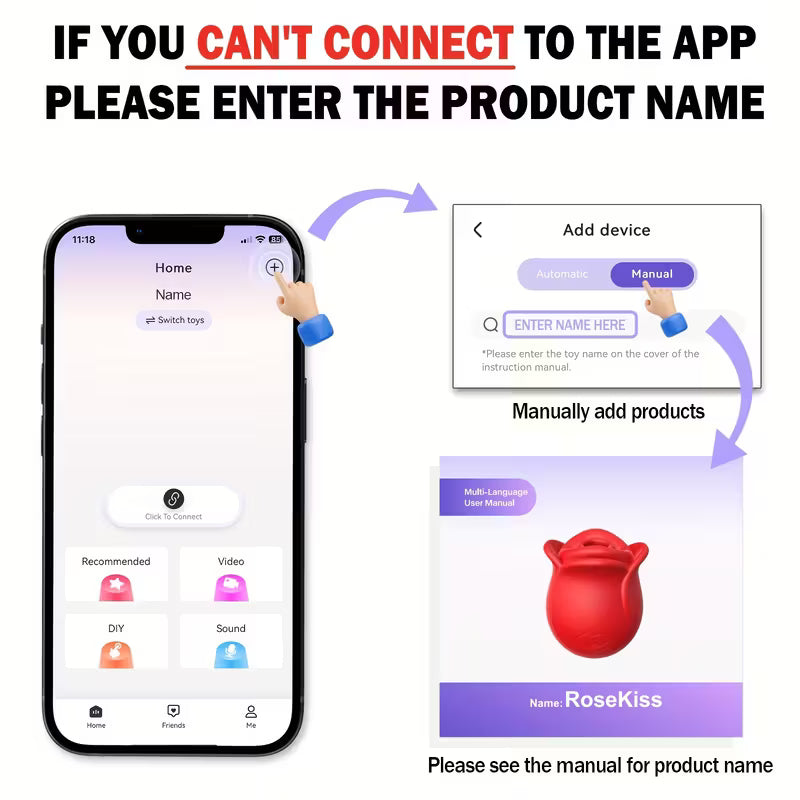 Vibrating Rose Toy | 10 Mode function Clitoral Stimulator Adult Female Sex Toy