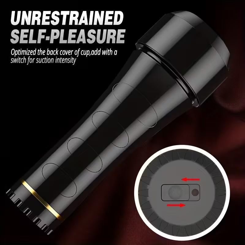 Hand Held Pocket Pussy | Suction Control Silicone Pocket Pussy/Anal