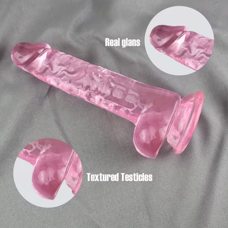 Realistic Penis Dildo with Strong Suction | TPE Adult Female Sex Toy