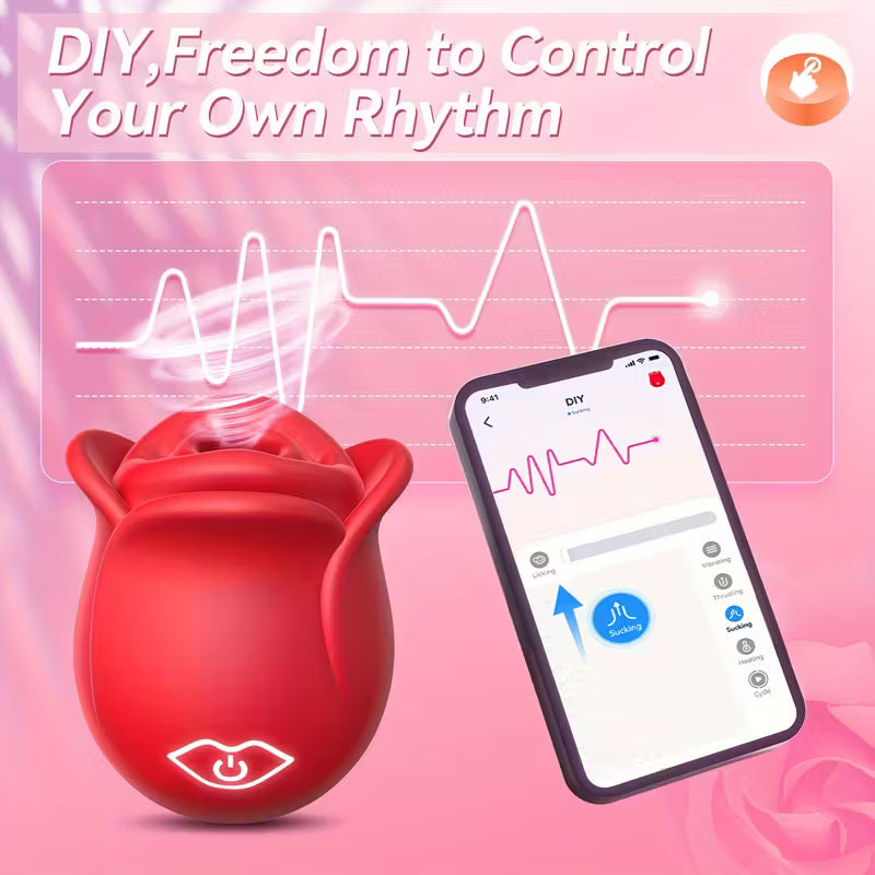 Vibrating Rose Toy | 10 Mode function Clitoral Stimulator Adult Female Sex Toy