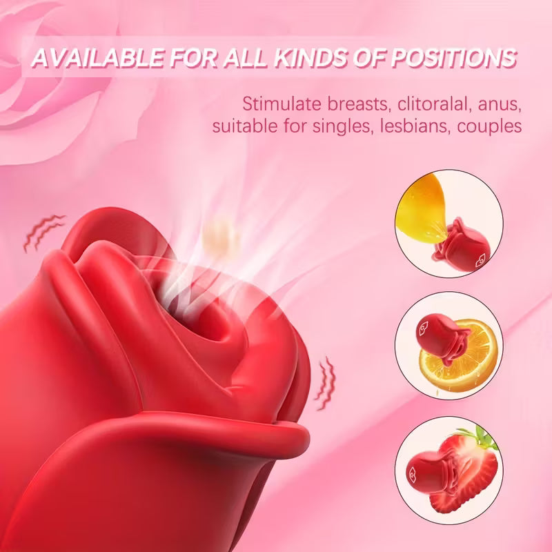 Vibrating Rose Toy | 10 Mode function Clitoral Stimulator Adult Female Sex Toy